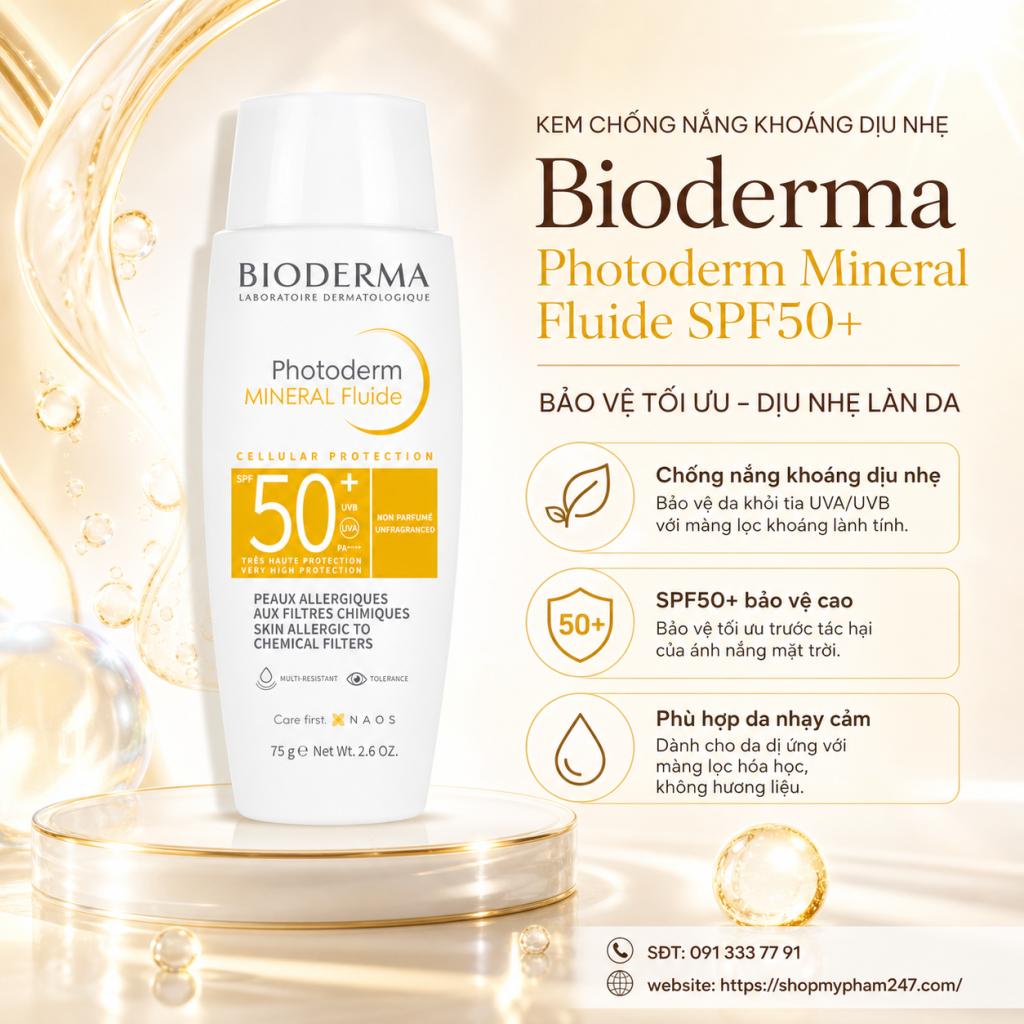 Bioderma Photoderm Mineral Fluide SPF50+