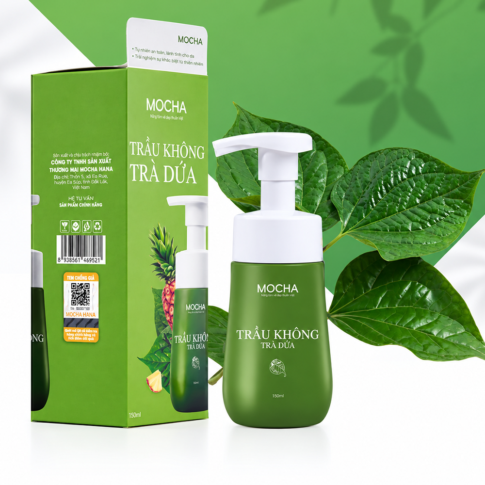 Dung Dịch Vệ Sinh Trầu Không Trà Dứa Mocha Chính Hãng2