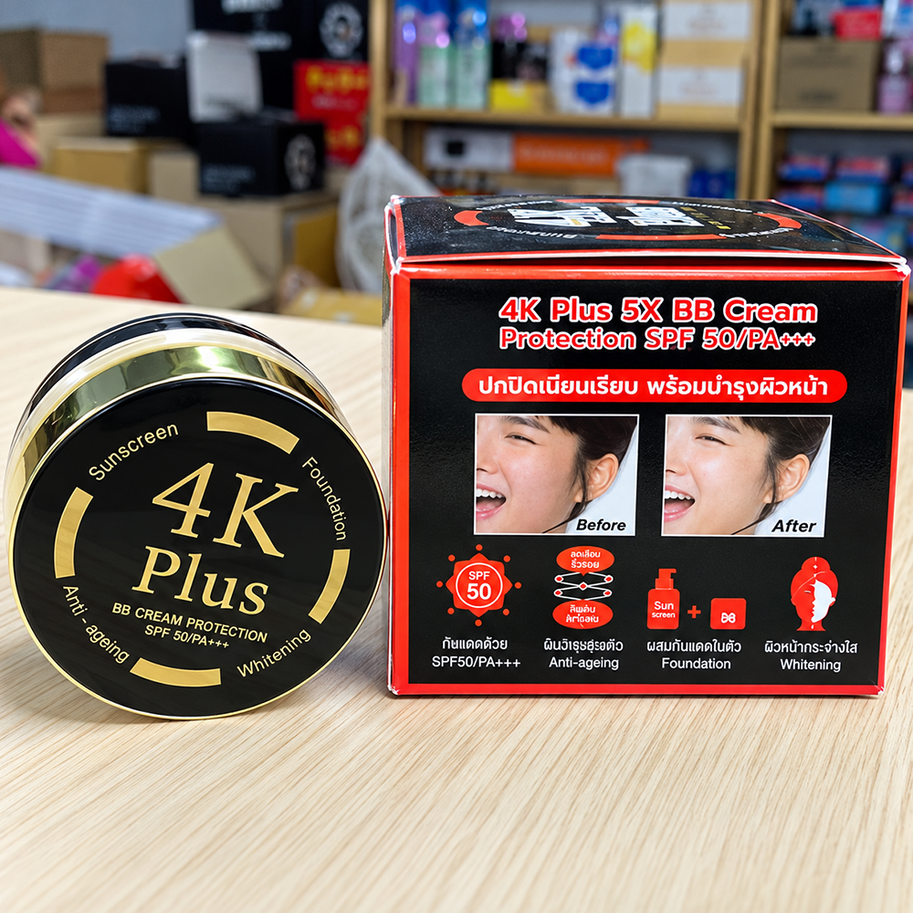 Kem 4K Plus Dưỡng Trắng Chống Lão Hóa 5X BB Cream – Nâng Tone, Che Khuyết Điểm Và Chống Nắng