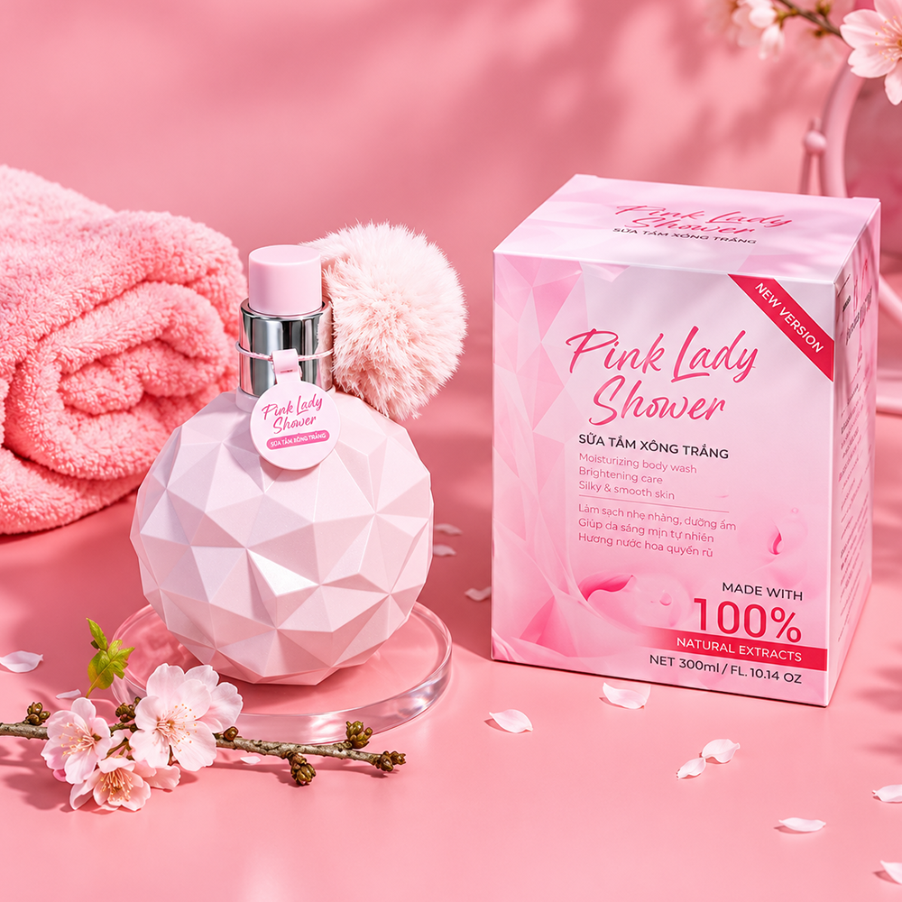 Sữa Tắm Xông Trắng Pink Lady Shower Shopmypham2474