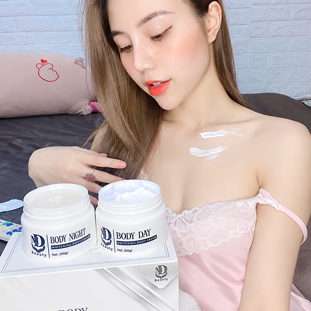 Combo 2 Hủ Kem Body Dưỡng Trắng Da Ngày Đêm MD Beauty4
