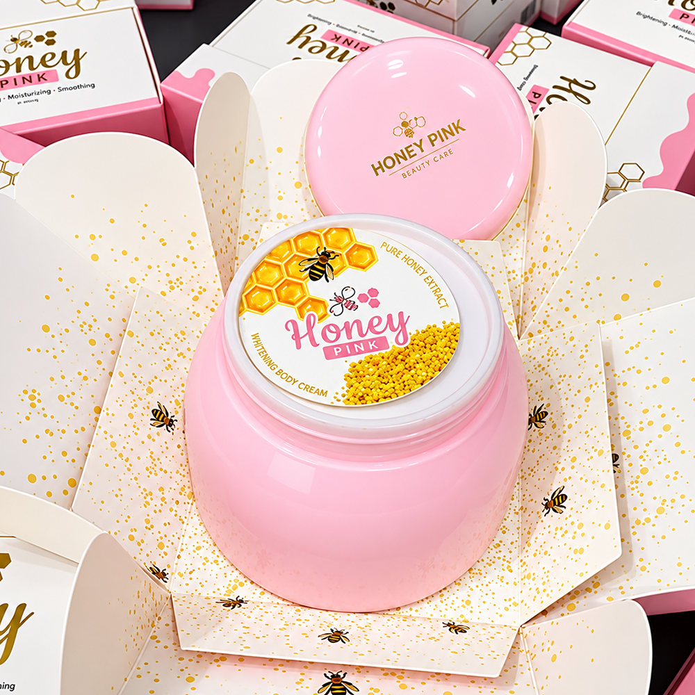 Kem Body Honey Pink Chính Hãng - Sợi Mật Ong Dát Vàng 24K Dưỡng Da Mềm Mịn, Sáng Khỏe4