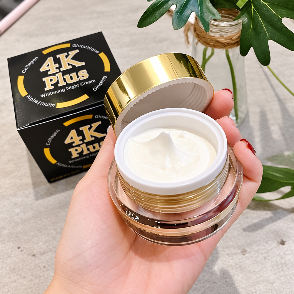 Kem Face Dưỡng Trắng Da Ban Đêm 4K Plus 5x Màu Đen Chính Hãng Thái Lan2