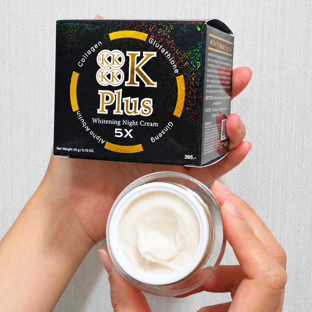 Kem Face Dưỡng Trắng Da Ban Đêm 4K Plus 5x Màu Đen Chính Hãng Thái Lan3