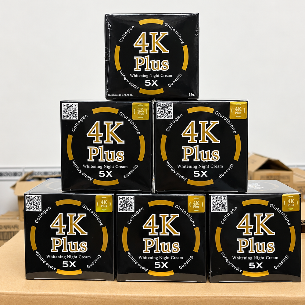 Kem Face Dưỡng Trắng Da Ban Đêm 4K Plus 5x Màu Đen Chính Hãng Thái Lan5