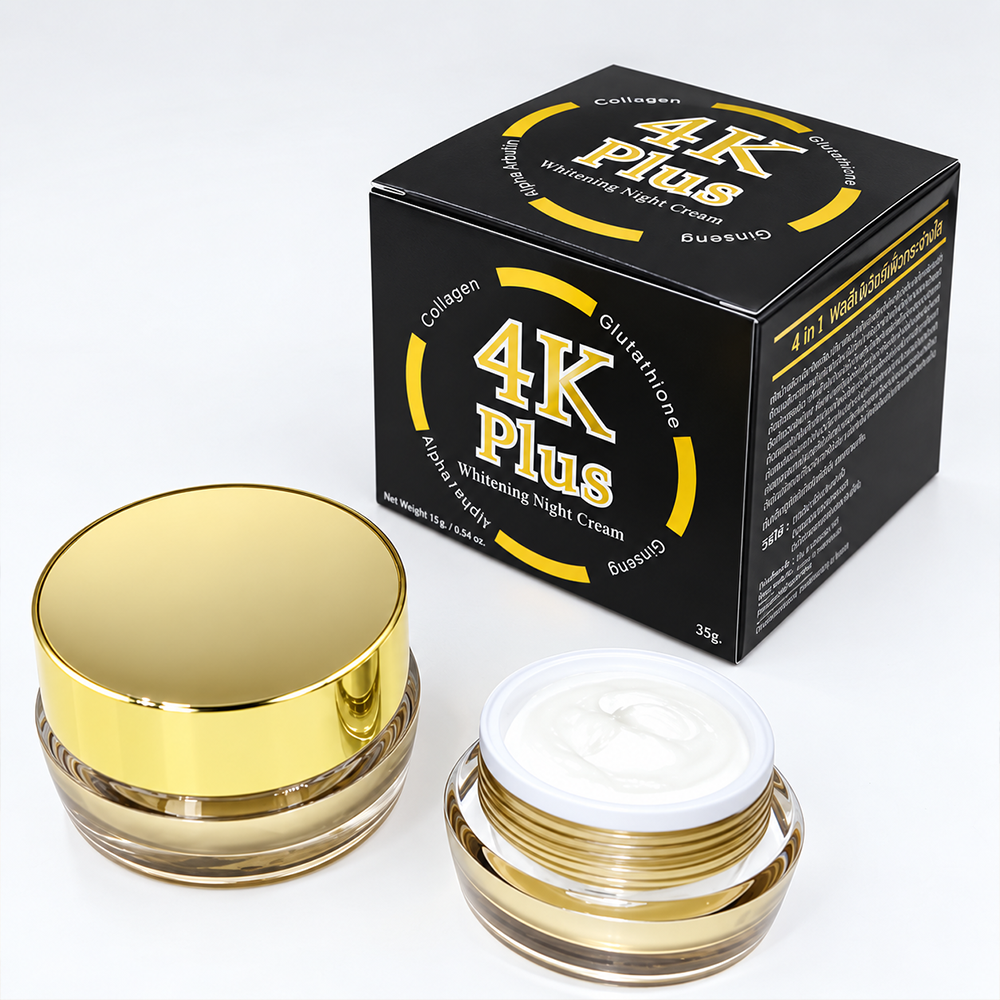 Kem Face Dưỡng Trắng Da Ban Đêm 4K Plus 5x Màu Đen Chính Hãng Thái Lan5h