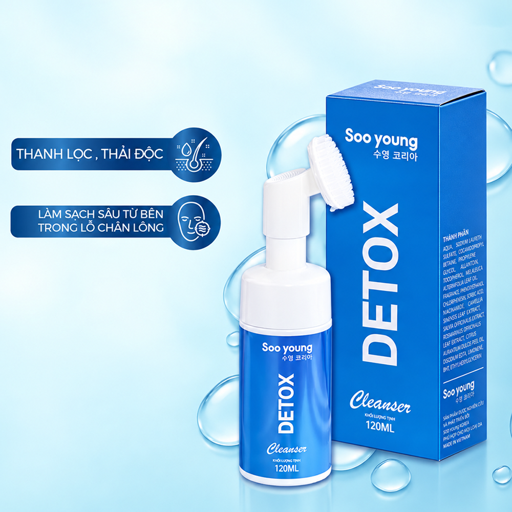 Sữa Rửa Mặt Detox Cleanser Soo Young Chính Hãng – Làm Sạch Da, Hỗ Trợ Loại Bỏ Bụi Bẩn Và Dầu Thừa5