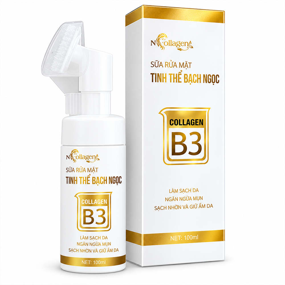 Sữa Rửa Mặt Tinh Thể Bạc Bạch Ngọc N Collagen – Làm Sạch Da, Hỗ Trợ Dưỡng Ẩm Và Chăm Sóc Da Mềm Mịn7