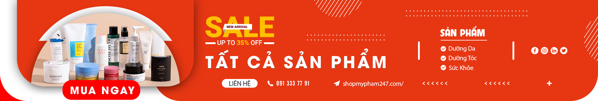 Shop banner shop mỹ phẩm 247