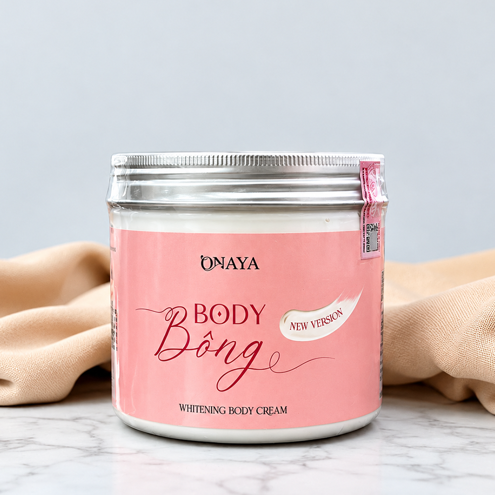 Kem Body Bông Onaya 400g Chính Hãng - Khắc Tinh Của Làn Da Chai Lỳ Ngăm Đen