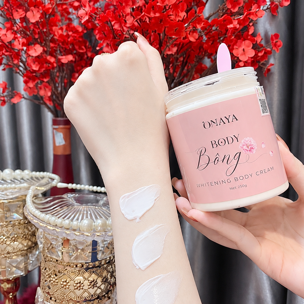 Kem Body Bông Onaya 400g Chính Hãng - Khắc Tinh Của Làn Da Chai Lỳ Ngăm Đen64