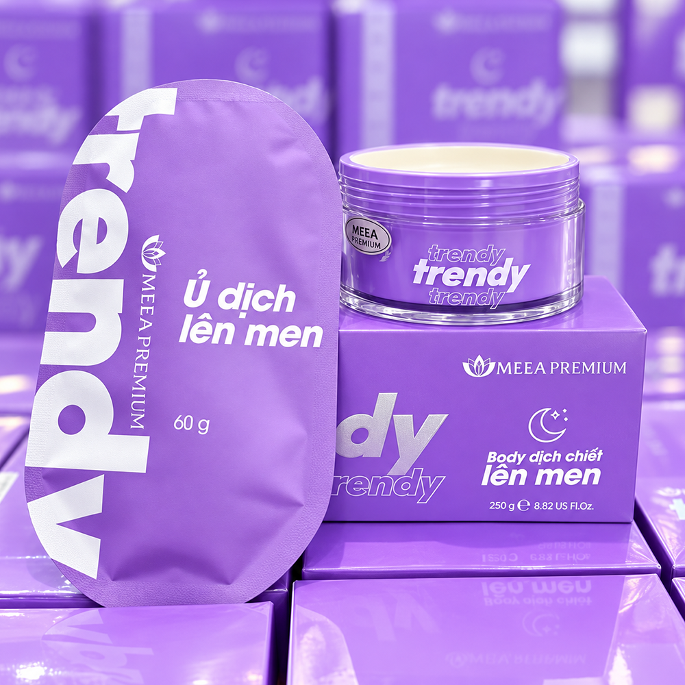 Kem Body Trendy Meea Origin Dịch Chiết Lên Men 250g - Tặng Ủ Bơ Meea12