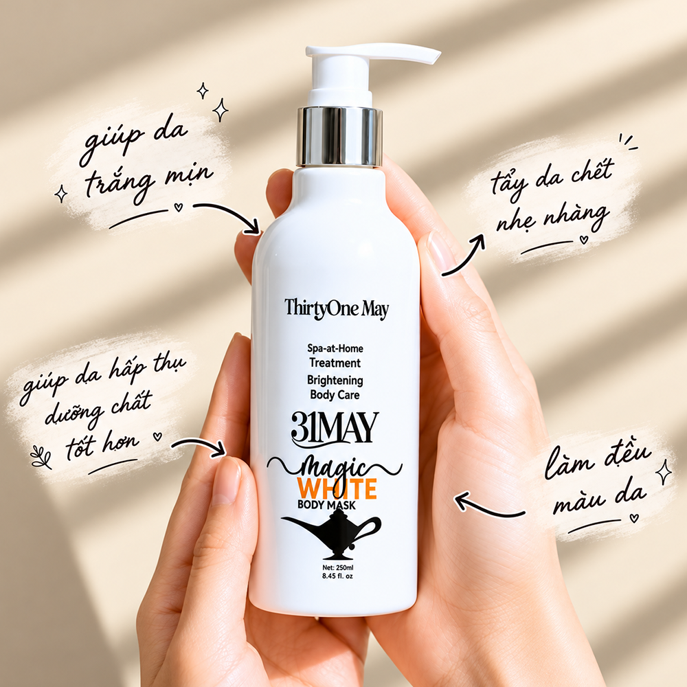 Kem Ủ Trắng Body 31 May 250ml - Khắc Tinh Của Da Ngăm Đen, Chai Lỳ Khó Bật Tông3