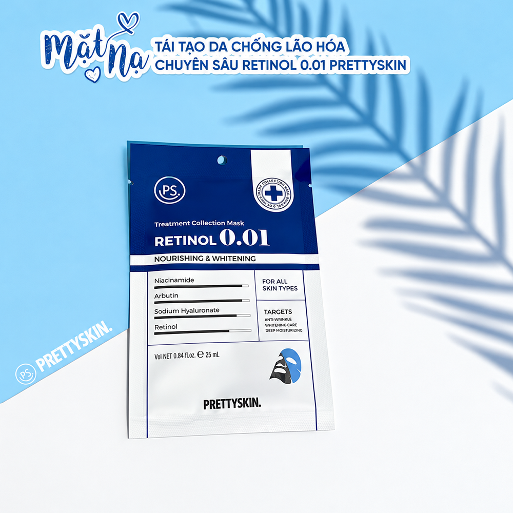 Mặt Nạ Prettyskin Retinol 0.01 Màu Xanh Đậm - Khắc Tinh Của Da Lão Hóa, Sạm Nám2