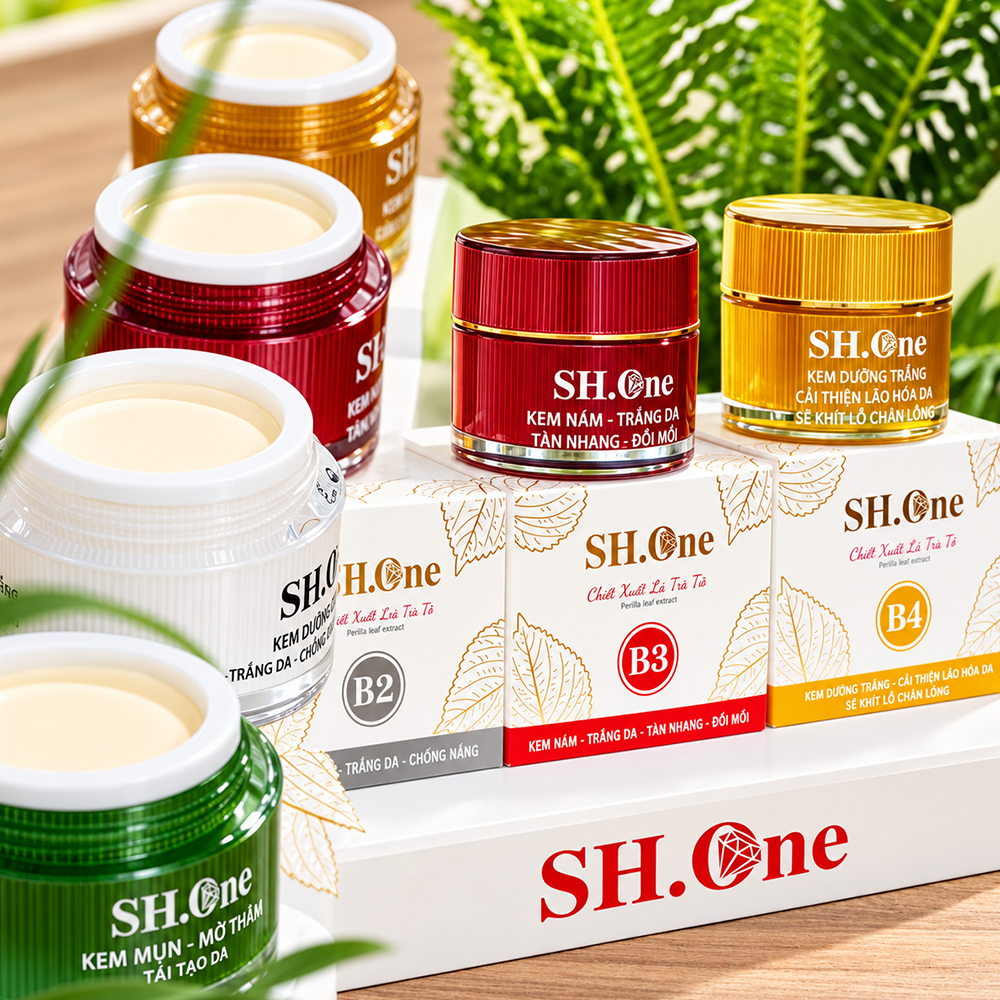 Kem Face SH One B6 Màu Đỏ – Hỗ Trợ Mờ Nám, Dưỡng Trắng Da4