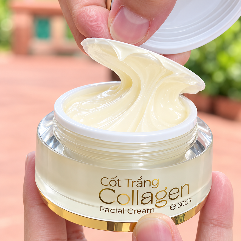 Nuôi Da Trắng Hồng Cùng Kem Face Cốt Trắng Collagen Sica White 30g