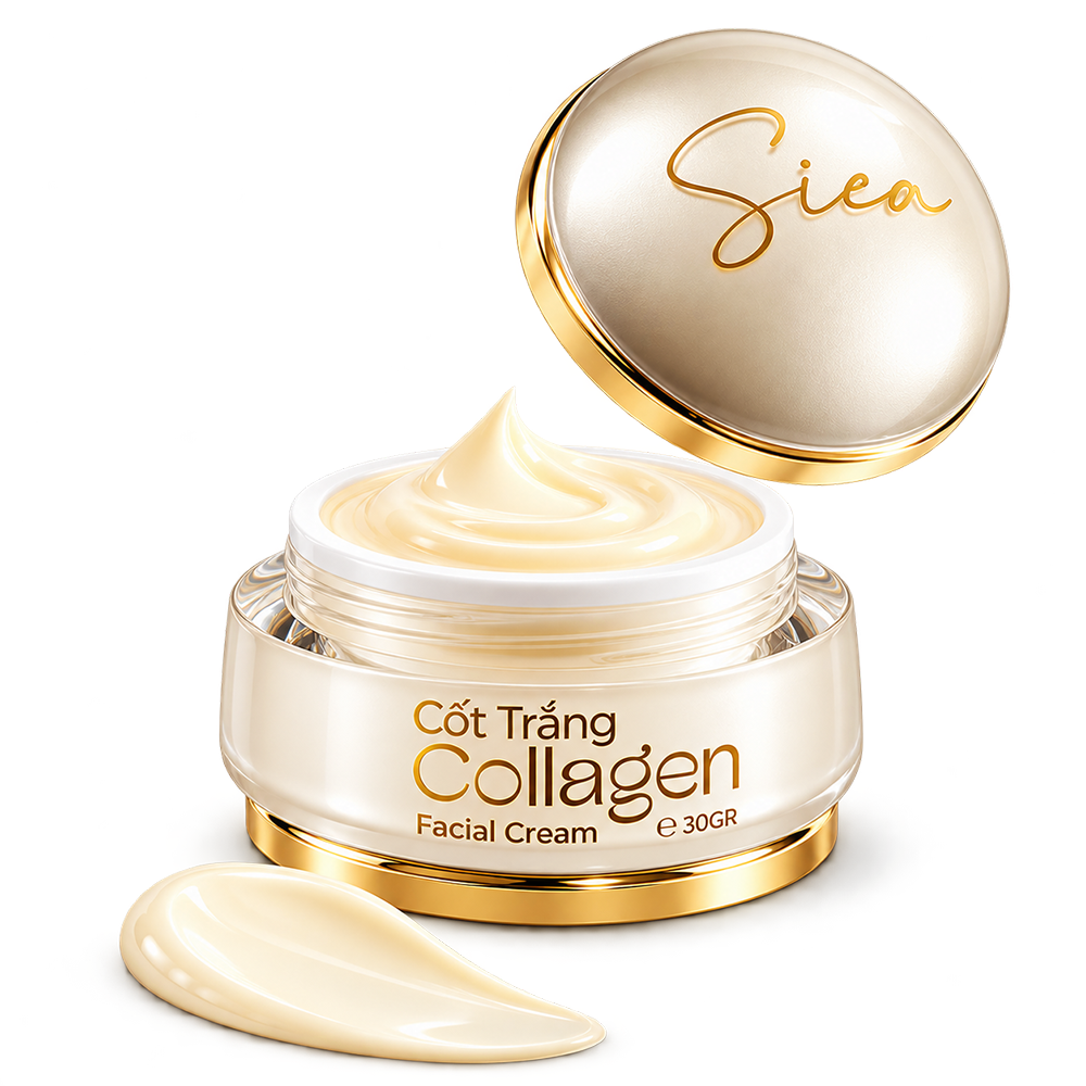 Nuôi Da Trắng Hồng Cùng Kem Face Cốt Trắng Collagen Sica White 30g9
